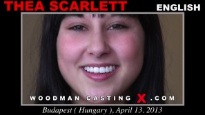 Access Thea Scarlett casting in streaming. A English girl, Thea Scarlett will have sex with Pierre Woodman. 
